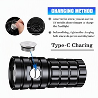 OCSHARK D12 12000 Lumens Lampe vidéo sous-marine 150m, lampe torche étanche avec charge Type-C, professionnelle pour les sports sous-marins