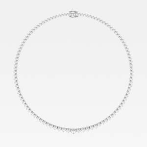 18K Gold Tennis Necklace with Round Cut Moissanite Diamond Elegant Diamond Necklaces - Product Image 2