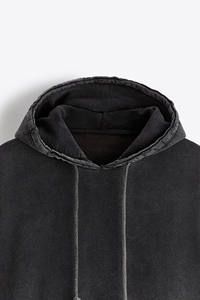 Survêtement Vintage poids lourd lavage à l'acide pour hommes Sun Faded Distress Sweat Suit Drop Shoulder Hoodie Flare Pant Imprimé Plus Size - Product Image 5