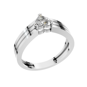 Anillo de Compromiso de Moissanita de 0.5ct con Corte de Corazón, Chapado en Oro de 14K con Rodio, Certificado IGI, Diseño Multibanda, Joyería al por Mayor para Bodas de Mujer - Product Image 1