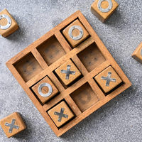 En bois classique famille enfants enfants éducatifs en bois rien et croix tic tac toe tictactoe tic-tac-toe jeu de société jouets de bureau