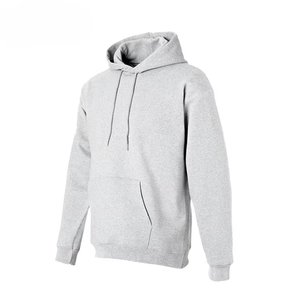 เสื้อสเวตเชิ้ตมีฮู้ดสีเทาสำหรับผู้ชาย ทรงปกติ สีพื้น ลำลอง ถักทอ แขนยาว ดีไซน์กระเป๋า เหมาะสำหรับใส่ในฤดูใบไม้ร่วง - Product Image 2