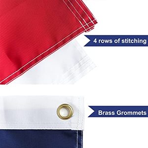 Drapeau du Texas USA TOP FLAGSINC, 4x6 pieds, robuste, brodé, pour extérieur, en nylon 240D, protection UV, rayures cousues, 350g - Product Image 4
