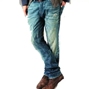 Denim extensible de haute qualité, pantalon slim déchiré décontracté de loisirs, jeans pour hommes, jeans en denim, pantalons jeans personnalisés - Product Image 1