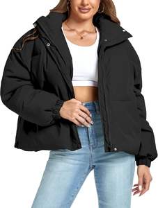 Veste polaire respirante en tricot ultra chaude pour femmes avec capuche et manteau d'hiver en coton rembourré - Product Image 3