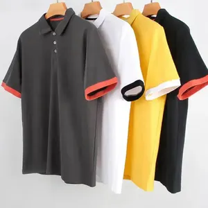 100% Organic Cotton Men & Custom Polo Shirts With Embroidery Logo Summer Soft Pique T-shirt High Quality Breathable Casual Wear