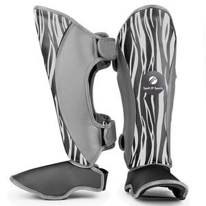 Espinilleras de Boxeo de Piel Sintética con Diseño Personalizado, para Muay Thai, con Protección para el Empeine, Diseño Nuevo, Logotipo Personalizado - Product Image 2