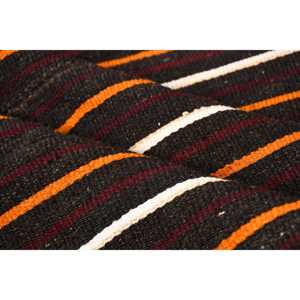 พรมวินเทจตุรกี ขนาด 4.4x7.8 ฟุต (135x239 ซม.) พรมคิลิมลายดอกไม้สีดำ - Product Image 5