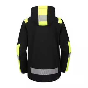 Veste de sécurité haute visibilité imperméable à col montant, fermeture éclair, personnalisable, haute qualité, service OEM en gros, tissu Cordura pour hommes - Product Image 2