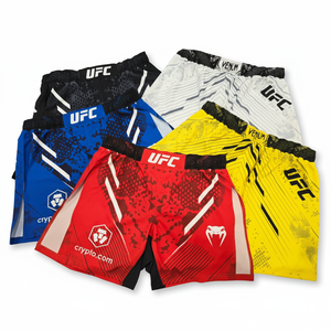 Shorts de MMA légers UFC 2026 pour hommes, séchage rapide, extensible, respirant, pour sports de combat, kickboxing, BJJ, lutte, salle de sport, NOGI - 100% polyester - Product Image 1