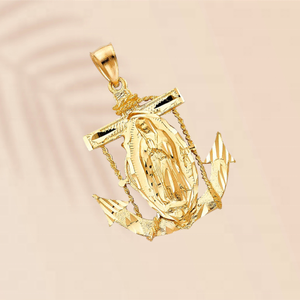 Paquete de logotipo personalizado, nuevo colgante de moda Madre María chapado en oro, joyería, diseño clásico único pulido para niños - Product Image 3