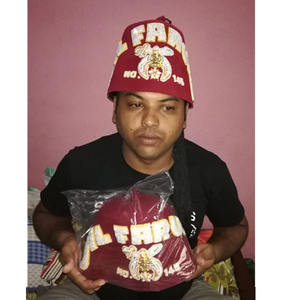 MASONS Daughters of Sphinx Fez Hat <b>Rhinestones</b> & MAROON Embroidery With <b>Rhinestones</b> Cap All sizes available High Quality 2026 - Product Image 4