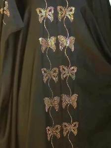 Vêtements musulmans traditionnels élégants et modestes pour femmes, kaftan de qualité supérieure, style abaya, robes formelles de Dubaï, broderie à la main, anti-boulochage - Product Image 4