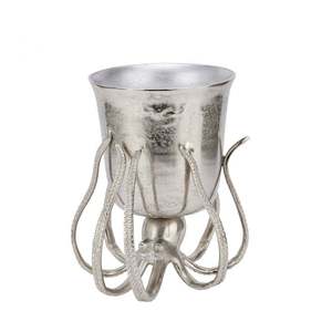 Cubo de hielo niquelado de aluminio, Enfriador de soporte de ciervo, decoración de bar, botellas de vino y champán, Cubo de refrigeración - Product Image 5