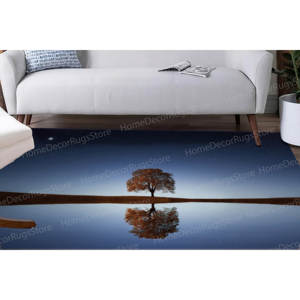 Tapis imprimé paysage d'arbres - Tapis personnalisés, tapis d'entrée, décoration intérieure, tapis fin non tissé - Product Image 4