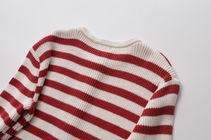 Wholesale <b>Lightweight</b> Autumn and Winter Retro Striped Knitted <b>Cardigan</b> Loose Short Small Fragrance Women's Sweater - Product Image 3