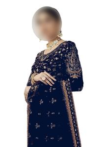 ผ้าส่าหรีทรงยาวสำหรับผู้หญิงใส่ในงานปาร์ตี้ ผลิตโดยมืออาชีพ น้ำหนักเบาและสวมใส่สบาย - Product Image 3