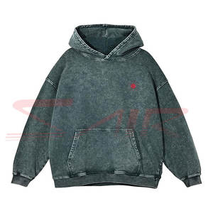 Sweat à capuche délavé personnalisé de haute qualité et confortable pour les jeunes, 100% coton, motif uni, nouveau style, vêtement décontracté pour l'hiver - Product Image 1