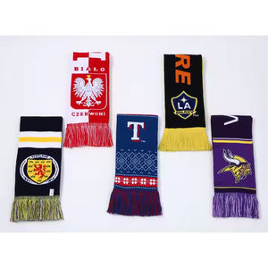 Wholesale Trendy Knitted Fan <b>Scarf</b> Modern Geometric Design in Team Colors Streetwear jacquard Inspired Knitted Fan <b>Scarf</b> Unisex - Product Image 3