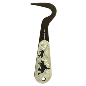 Herramienta de Aseo para Caballos de Acero Inoxidable Marrón Antiguo, Estilo Vaquero, Reutilizable, Resistente, 6 x 2.25 x 0.25 Pulgadas - Product Image 1
