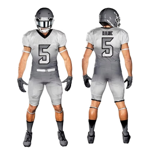 Haute qualité hommes adultes Polyester Sportswear col en v Jersey Shorts Football américain uniformes ensembles 5XL séchage rapide respirant - Product Image 4