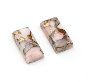 High Quality Natural Pink <b>Opal</b> Copper Long Rectangle Cabochon Gemstone Jewelry Making Loose Cabochon Rings Birthstone <b>Bracelet</b> - Product Image 1