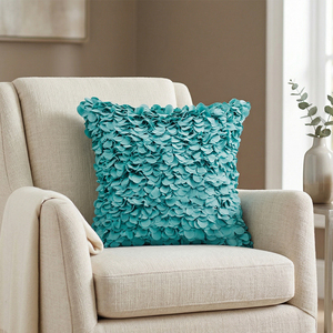 FIORI Home Textiles Embroidered Square Modern Hotel & Home Use 100% Polyester Zipper Closure Cushion Covers - Product Image 6