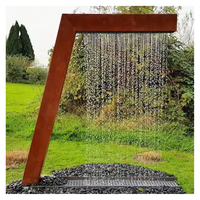 Sculpture d'art écologique en acier inoxydable architectural, finition rouille naturelle, artisanat en métal pour l'extérieur