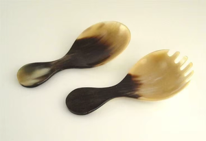 Crescent Crafts fait à la main vache corne de boeuf cuillère poignée en résine avec miroir polonais nouveau Design pour les occasions de fête utilisation au restaurant - Product Image 6