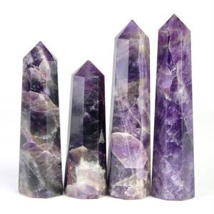 Torre de obelisco de cristal de amatista Natural de alta calidad, energía azul pulida, meditación, Chakra, equilibrio, artesanías de cristal para el hogar - Product Image 5
