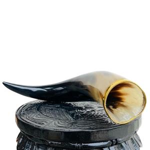 ฮอร์นสำหรับดื่มไวกิ้งสุดหรูพร้อมขาตั้งแตรควายธรรมชาติทำมือสัมผัสของจริงดีไซน์รูปสัตว์ - Product Image 2