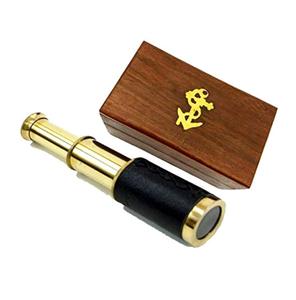 Télescope durable en laiton Spyglass London avec étui en cuir - Product Image 4