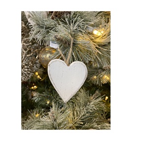 Événements de Festival de mariage et décoration de fête suspendus cœur de noël en bois suspendus pour thème moderne - Product Image 1