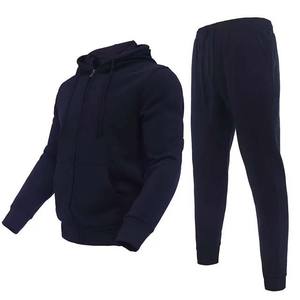 Chándales con capucha para hombre con diseño de logotipo personalizado al por mayor, chándales para correr para hombre, conjuntos de dos piezas de forro polar de algodón para adultos - Product Image 5