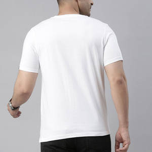 T-shirt en jersey décontracté pour homme, best-seller, style personnalisé, nouveau design, anti-rétrécissement, logo vierge sur le devant, vente en gros, prix bas, 180g - Product Image 3