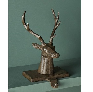 Élégant porte-bas de Noël en fonte Père Noël traîneau renne flocon de neige présentoir décoratif de vacances - Product Image 4