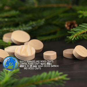 Plaques coniques artisanales (environ) 450 pièces de bois d'épinette de 25 mm, bambou et bois pour l'artisanat - Product Image 3