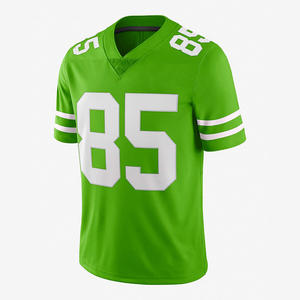 Custom American Football Practice Jersey Red <b>Mesh</b> V Neck Short Sleeve Breathable Anti-Bacterial Lightweight High Quality Custom - Product Image 5