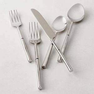 Long Creative Handicraft Handle Royal Unique Silver Plated Design Elegant <b>Cutlery</b> Tableware Simplicity <b>Cutlery</b> Set - Product Image 5