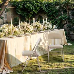 Chaise pliante au design moderne avec rembourrage épais et structure en tube métallique pour extérieur, bureau, conférence, salle à manger, salon - Product Image 6