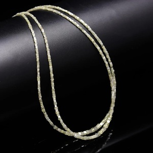 Forma de caja de cubo de cuentas de diamante facetado blanco Joyería personalizada 14 pulgadas de longitud Alta calidad Precio al por mayor certificado por terceros - Product Image 2