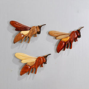 Peste de travail du bois pour autocollant de réfrigérateur cadeau souvenir de cuisine durable aimants décoratifs en bois - Product Image 6