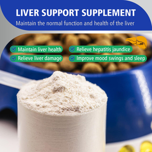 Suplemento de hígado orgánico para mascotas OEM perros y gatos Veterinario creado Función de desintoxicación del hígado de las mascotas suplemento de cardo mariano Zinc <span class=keywords><strong>colina</strong></span> - Product Image 4