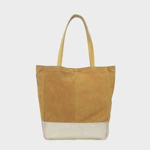 กระเป๋าหนังนิ่มหนังมัสตาร์ดสีทองสีเหลืองกระเป๋าโท้ทหนังเรียบสไตล์วินเทจผู้จัดจำหน่ายชั้นนำของอินเดีย - Product Image 4