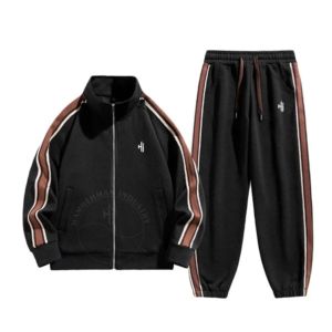 Zipper Up Soft Shell Trackpants Conjunto de 2 piezas Hombres chándal con capucha conjunto 2024 Entrenamiento personalizado Jogging Cómodo - Product Image 2
