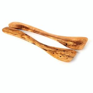 Cuillère en bois écologique avec grande spatule antiadhésive à long manche - Product Image 1