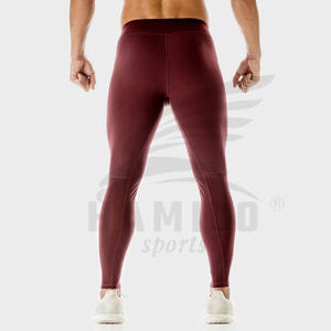 2024 Latest High Waist Breathable <b>Men's</b> Fitness <b>Leggings</b> <b>Gym</b> Workout Pants XL Size Cotton Fabric Solid Print Outdoor Exercise - Product Image 3