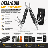 Vente en gros OEM Vast State Pince multifonction en acier inoxydable noir, Pince combinée pour le camping, la survie, l'EDC, le bricolage et les situations d'urgence