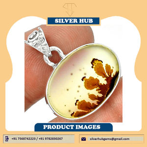 Pendentif fait à la main en argent Sterling 925, en Dendrite et Agate, en vente au meilleur prix - Product Image 2