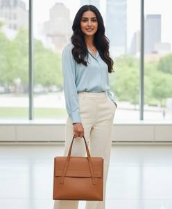 Bolso de mano sólido de moda de cuero genuino para mujer con cadenas para viajes, compras en la playa y uso diario - Product Image 3